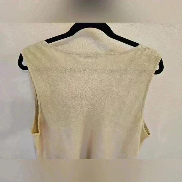 Cut Loose Women's XL  Solid Linen - V-Neck Bias Tank Lagenlook - Picture 3 of 10